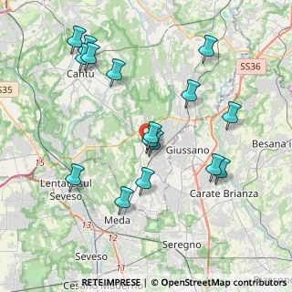 Mappa Vicolo Costone, 22066 Mariano Comense CO, Italia (4.06938)