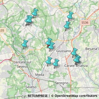 Mappa Vicolo Costone, 22066 Mariano Comense CO, Italia (4.15)