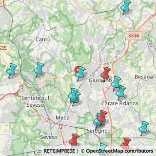 Mappa Vicolo Costone, 22066 Mariano Comense CO, Italia (5.80625)