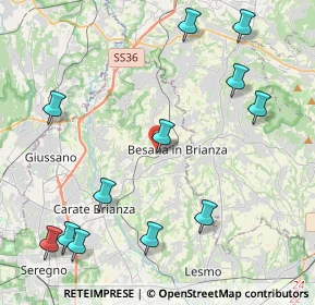 Mappa Via Giovanni Segantini, 20842 Besana In Brianza MB, Italia (5.18167)