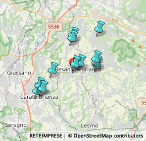 Mappa Via Alessandro Manzoni, 20842 Besana in Brianza MB, Italia (2.75571)