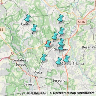 Mappa Via Paolo Treves, 22066 Mariano Comense CO, Italia (3.10091)