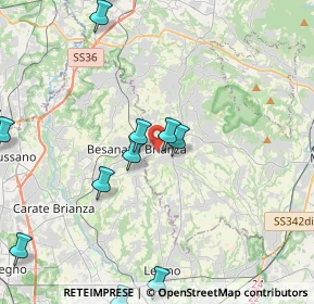 Mappa Via Monteregio, 23880 Casatenovo LC, Italia (6.08063)