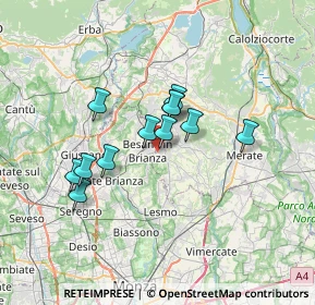 Mappa Via Monteregio, 23880 Casatenovo LC, Italia (5.2525)