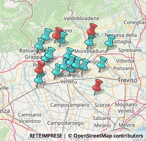 Mappa Via Baciocchi, 31039 Riese Pio X TV, Italia (10.4535)
