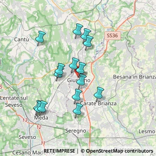 Mappa Via Vincenzo Monti, 20833 Giussano MB, Italia (3.50067)