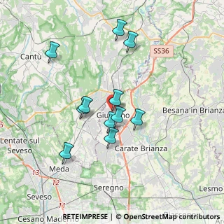 Mappa Via Vincenzo Monti, 20833 Giussano MB, Italia (3.14)