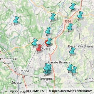 Mappa Via Vincenzo Monti, 20833 Giussano MB, Italia (4.74438)