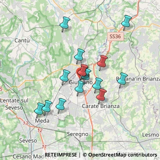 Mappa Via Vincenzo Monti, 20833 Giussano MB, Italia (3.10933)