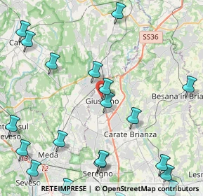 Mappa Via Vincenzo Monti, 20833 Giussano MB, Italia (5.998)