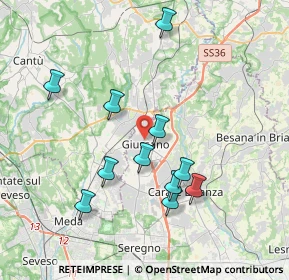 Mappa Via Vincenzo Monti, 20833 Giussano MB, Italia (3.62545)