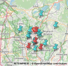 Mappa Via Vincenzo Monti, 20833 Giussano MB, Italia (6.06941)