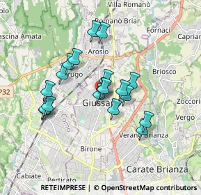 Mappa Via Vincenzo Monti, 20833 Giussano MB, Italia (1.41947)