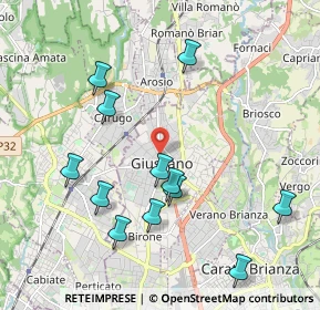 Mappa Piazza San Giacomo, 20833 Giussano MB, Italia (2.08583)