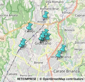 Mappa Via Vincenzo Monti, 20833 Giussano MB, Italia (1.19455)