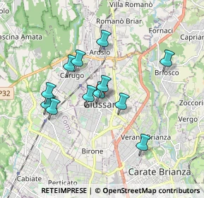 Mappa Via Vincenzo Monti, 20833 Giussano MB, Italia (1.535)