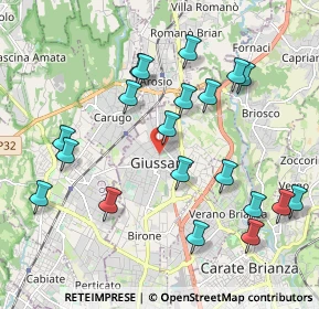 Mappa Piazza San Giacomo, 20833 Giussano MB, Italia (2.1265)