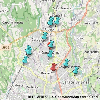 Mappa Via Vincenzo Monti, 20833 Giussano MB, Italia (1.79333)