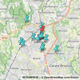 Mappa Piazza San Giacomo, 20833 Giussano MB, Italia (1.08143)
