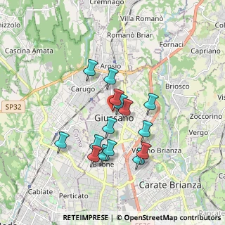 Mappa Piazza San Giacomo, 20833 Giussano MB, Italia (1.49467)