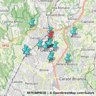 Mappa Via Vincenzo Monti, 20833 Giussano MB, Italia (1.168)