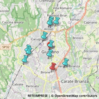 Mappa Piazza S. Giacomo, 20833 Giussano MB, Italia (1.67818)