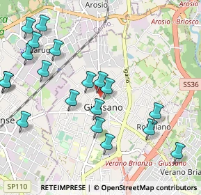 Mappa Via Vincenzo Monti, 20833 Giussano MB, Italia (1.2035)