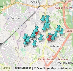 Mappa Via Vincenzo Monti, 20833 Giussano MB, Italia (0.675)