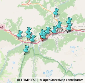 Mappa Frazione Chef Lieu, 11010 Aymavilles AO, Italia (5.91692)