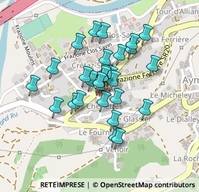 Mappa Frazione Chef Lieu, 11010 Aymavilles AO, Italia (0.17241)