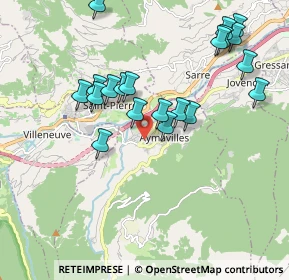 Mappa Frazione Chef Lieu, 11010 Aymavilles AO, Italia (1.932)