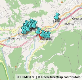 Mappa Frazione Chef Lieu, 11010 Aymavilles AO, Italia (1.36)