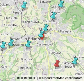 Mappa Via Giacomo Leopardi, 23880 Casatenovo LC, Italia (2.88692)