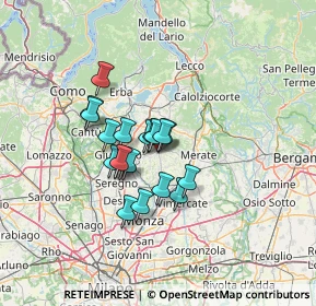 Mappa Via Giacomo Leopardi, 23880 Casatenovo LC, Italia (9.1995)