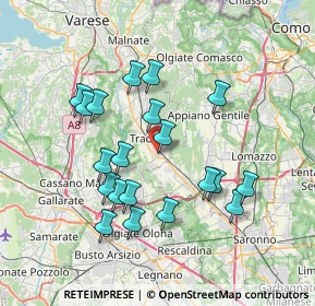 Mappa Via Sabotino, 21049 Tradate VA, Italia (6.904)