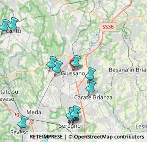 Mappa P.za Lombardi, 20833 Giussano MB, Italia (5.27857)
