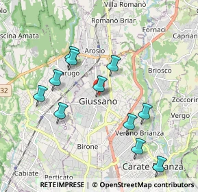 Mappa P.za Lombardi, 20833 Giussano MB, Italia (1.91091)