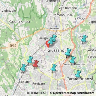 Mappa Via Gioacchino Rossini, 20833 Giussano MB, Italia (2.35833)