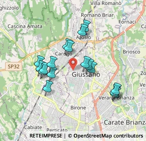 Mappa Via Gioacchino Rossini, 20833 Giussano MB, Italia (1.60941)