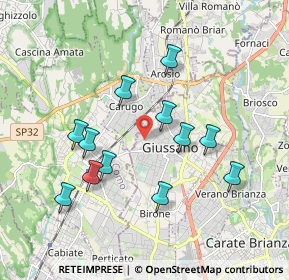 Mappa Via Gioacchino Rossini, 20833 Giussano MB, Italia (1.75167)
