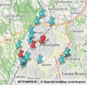Mappa Via Gioacchino Rossini, 20833 Giussano MB, Italia (1.99556)
