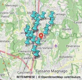 Mappa Via Roma, 21040 Oggiona Con Santo Stefano VA, Italia (1.3695)