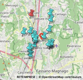 Mappa Via Roma, 21040 Oggiona Con Santo Stefano VA, Italia (1.29211)