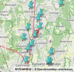 Mappa Via Roma, 21040 Oggiona Con Santo Stefano VA, Italia (2.09786)