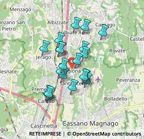 Mappa Via Roma, 21040 Oggiona Con Santo Stefano VA, Italia (1.33)