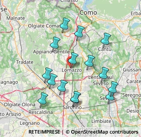 Mappa Via Monte Bisbino, 22074 Lomazzo CO, Italia (7.204)