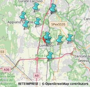 Mappa Via Monte Bisbino, 22074 Lomazzo CO, Italia (3.54182)