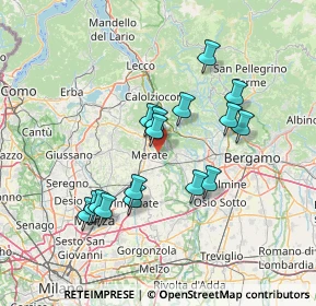 Mappa Via Benvenuto Cellini, 23807 Merate LC, Italia (12.91438)