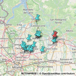 Mappa Via Benvenuto Cellini, 23807 Merate LC, Italia (12.202)