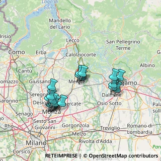 Mappa Via Benvenuto Cellini, 23807 Merate LC, Italia (13.5815)